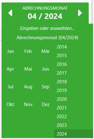 Muster Monatsumschalter