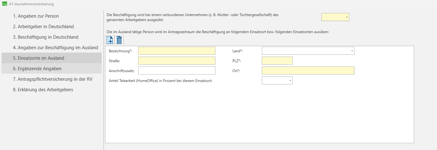 Einsatzorte im Ausland