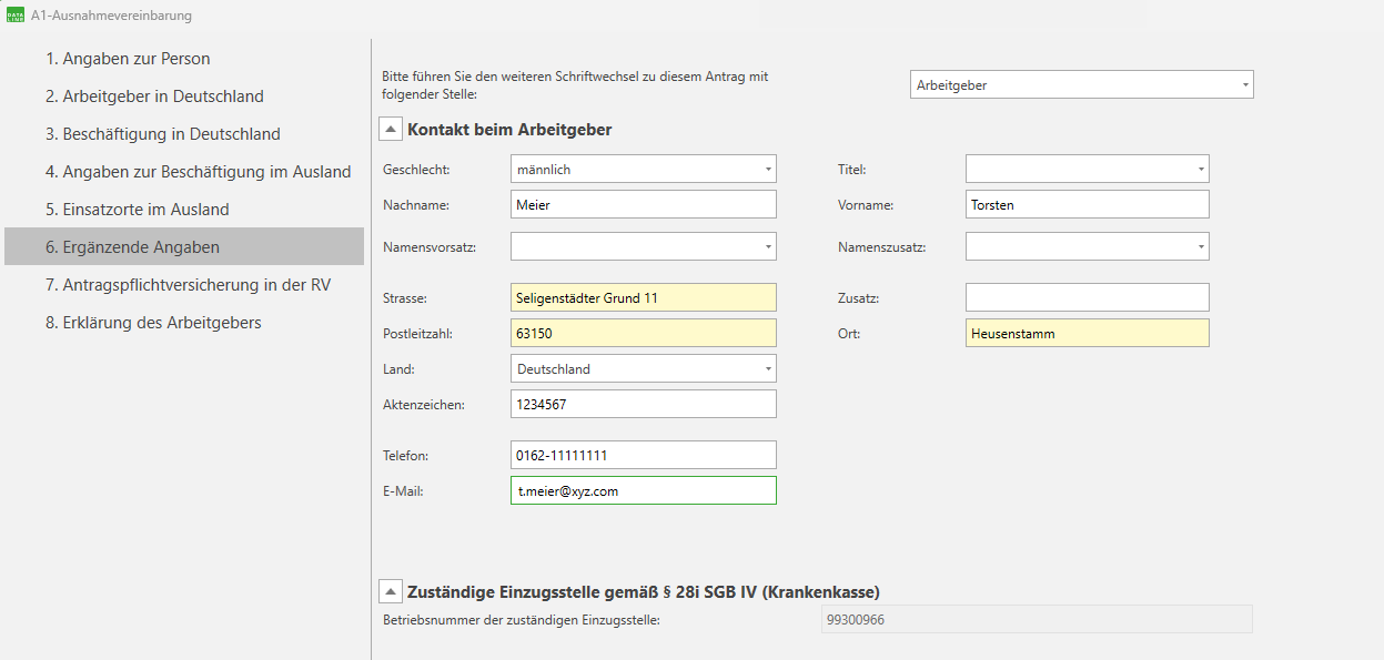 Ergänzende Angaben 1