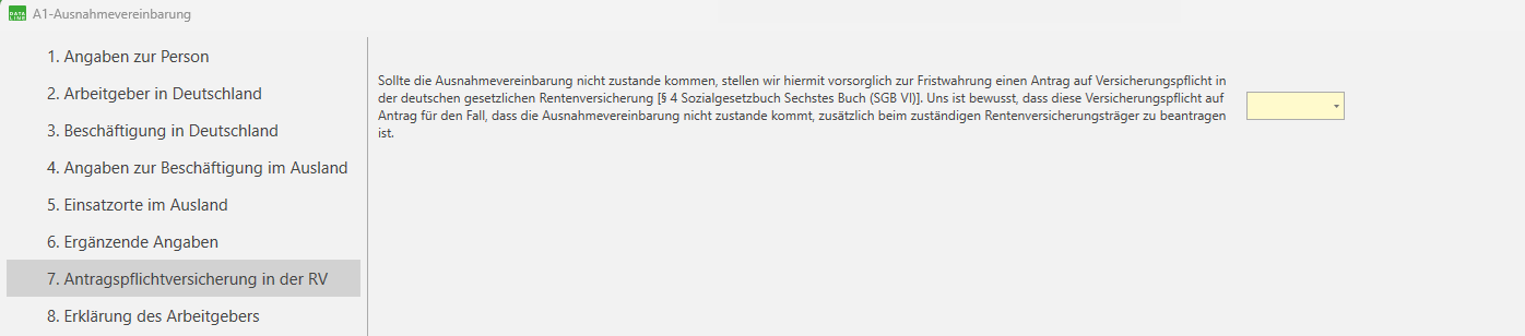 Antragspflichtversicherung in der RV