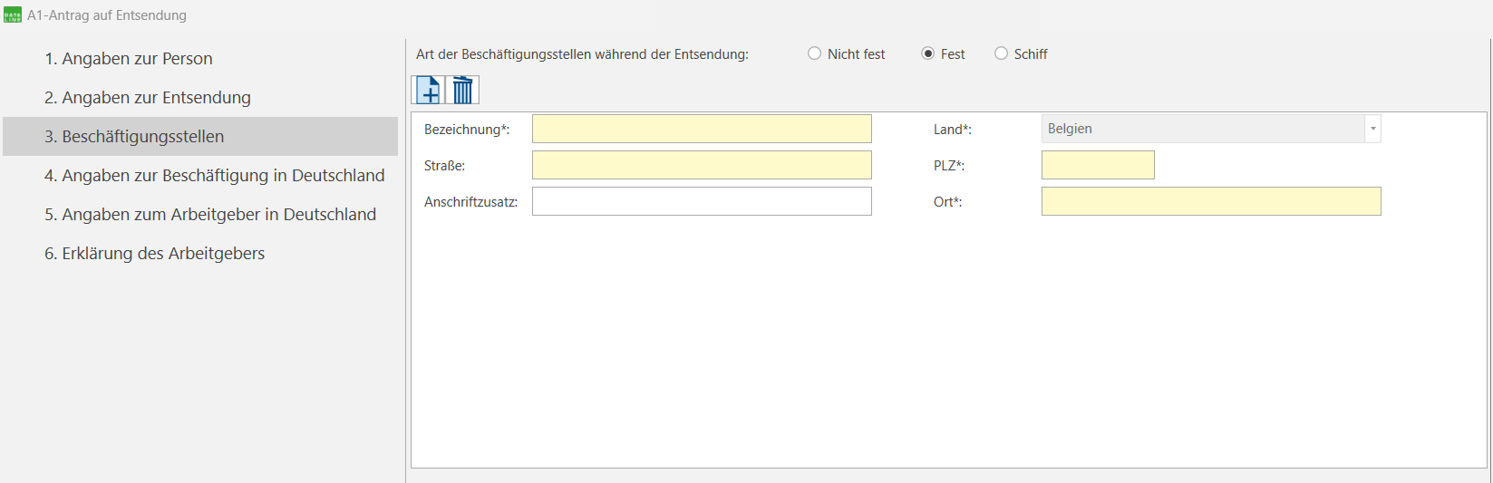 Beschäftigungsstellen
