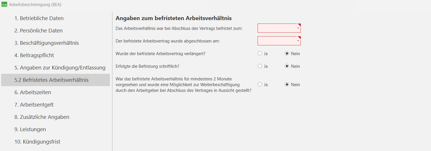 Befristetes Arbeitsverhältnis