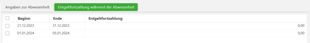 Entgeltfortzahlung (Bescheinigung liegt vor)